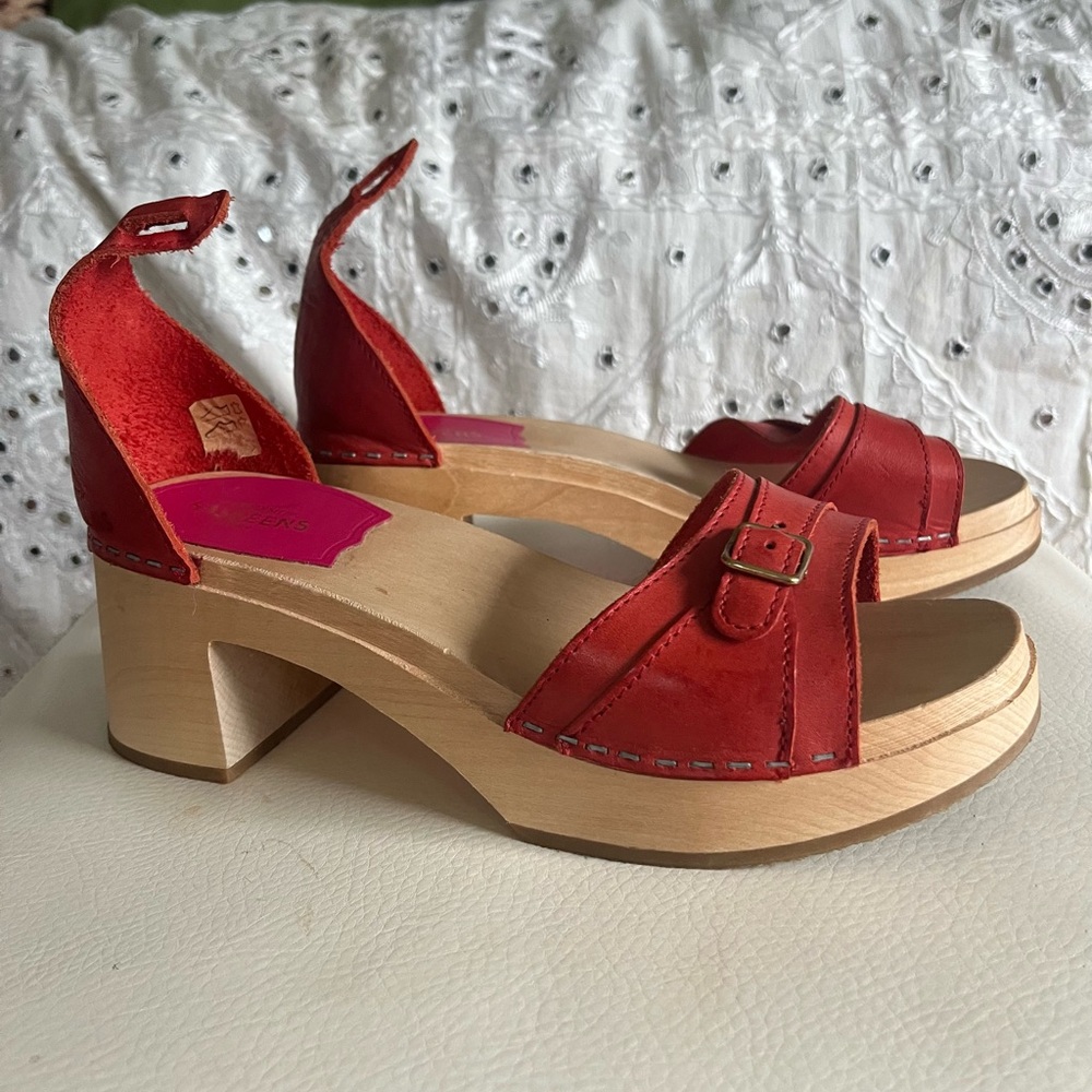 Swedish Hasbeens platform sandals, 8.5 narrow *NOTE they need ankle straps* - Picture 2 of 8